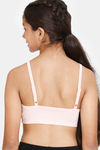 Rosaline Girls Double Layered Non Wired 3/4th Coverage Beginner Bra - Peach Whip — thumbnail 2